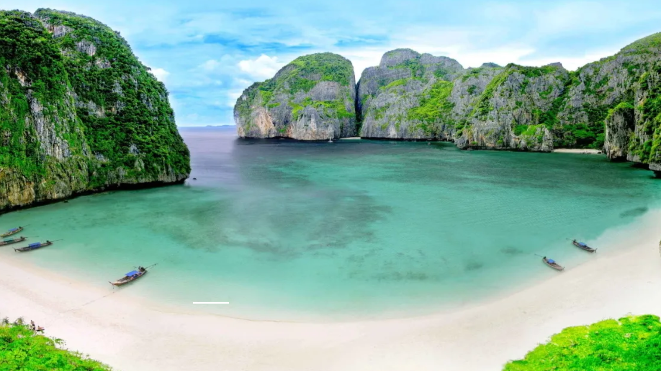 Panaromic view of the Phi Phi Islands - Thai Pass