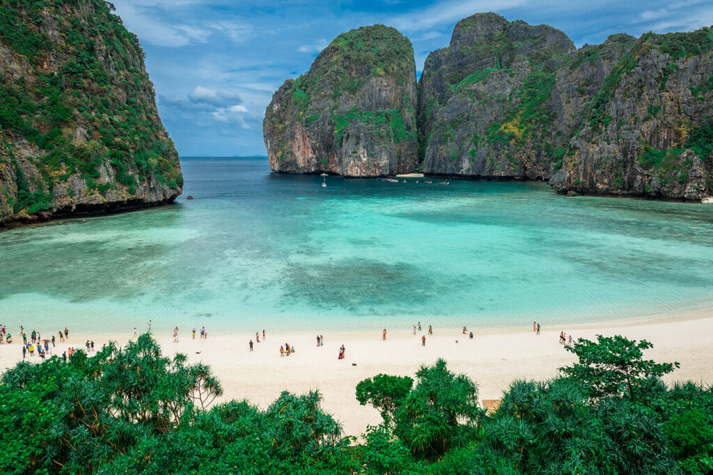 Panaromic view of the Maya Bay - Thai Pass